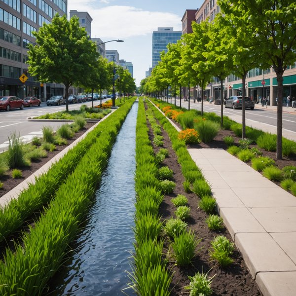 Quels sont les avantages des infrastructures vertes pour la gestion des eaux pluviales ?